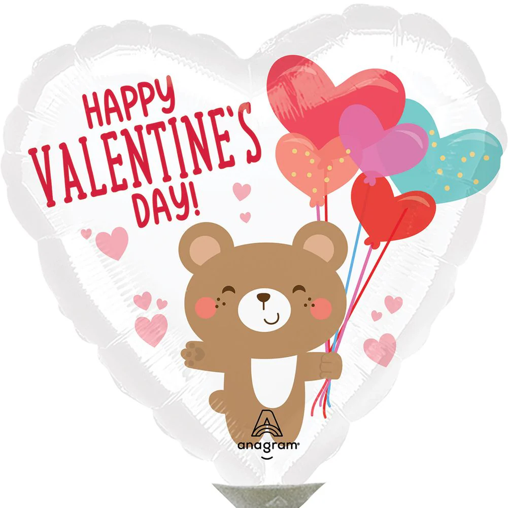 9" Valentine Bear Hug Mini Foil Balloon (1ct)
