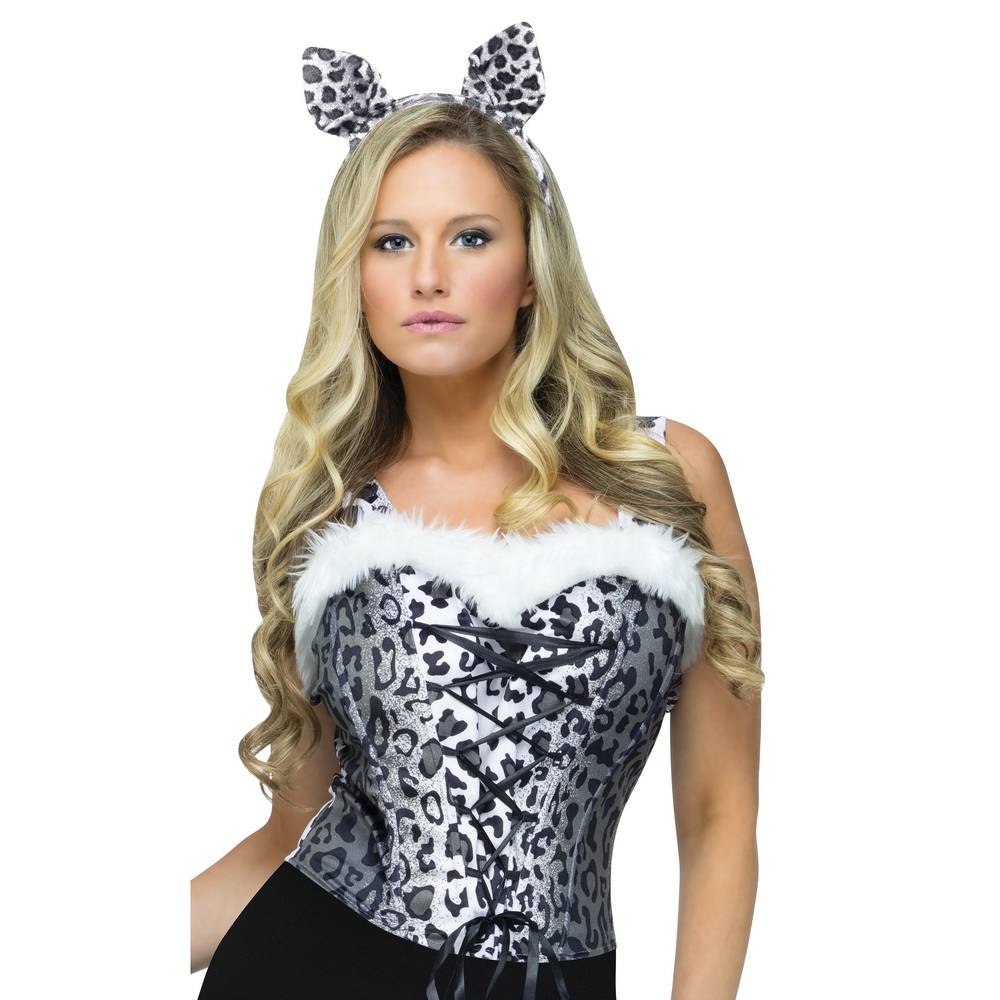 Fun World Direct Imports Snow Leopard Corset Women's S/M