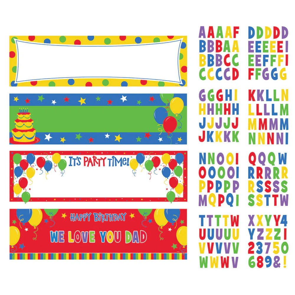 Balloon Fun Customizable Banner Pack (4ct)
