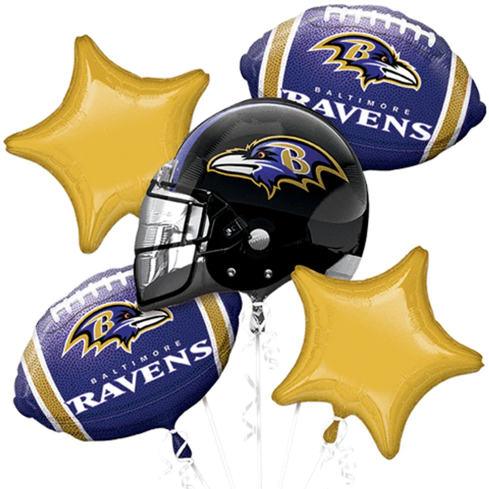 Baltimore Ravens Bouquet Of Balloons