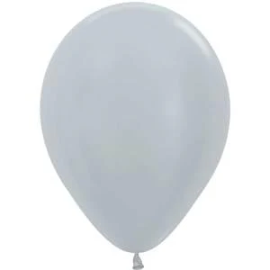Sempertex 11" Metallic Silver Latex Balloons (100ct)