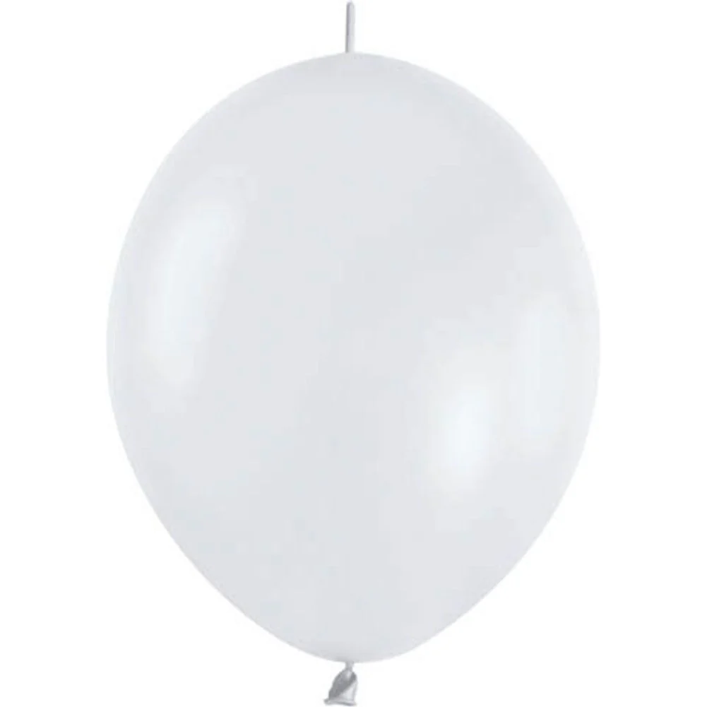 Sempertex 12" Pearl White Link-O-Loon Latex Balloons (50ct)