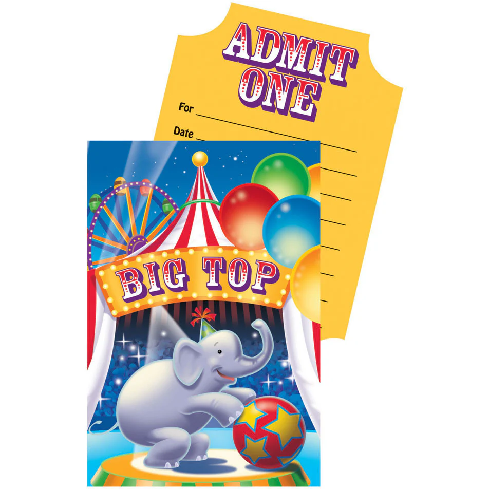 Big Top Birthday Invitations