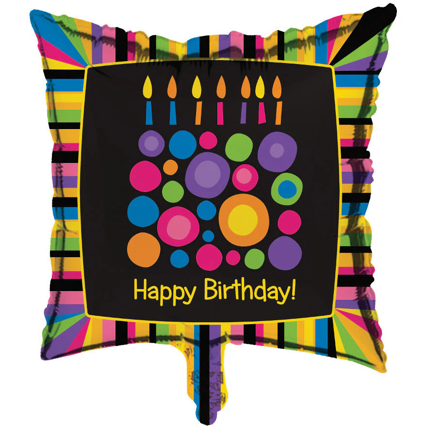 Birthday Cake Dots 18" Foil Balloon