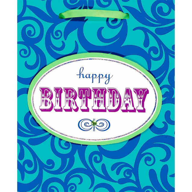 Birthday Scroll Medium Gift Bag