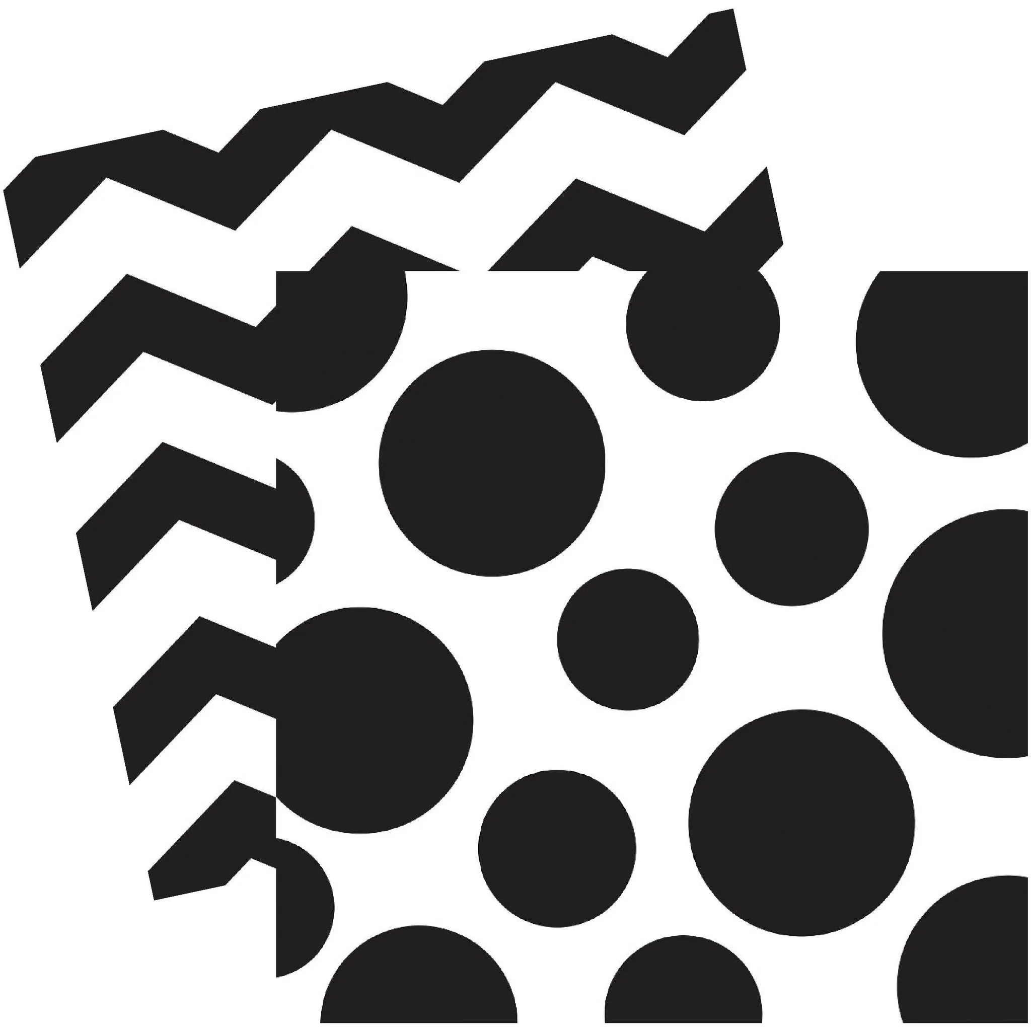 Black Velvet Chevron and Dot Luncheon Napkins (16ct)