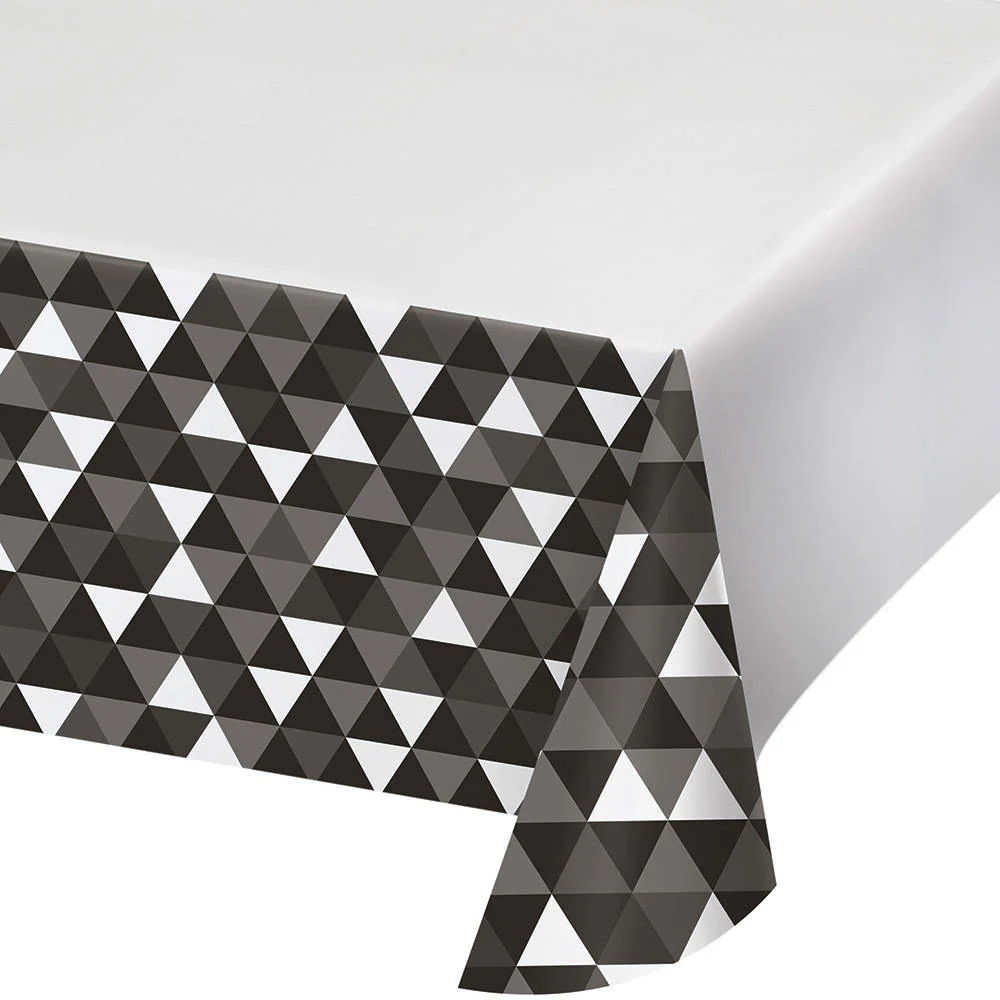 Black Velvet Fractal Plastic Tablecover