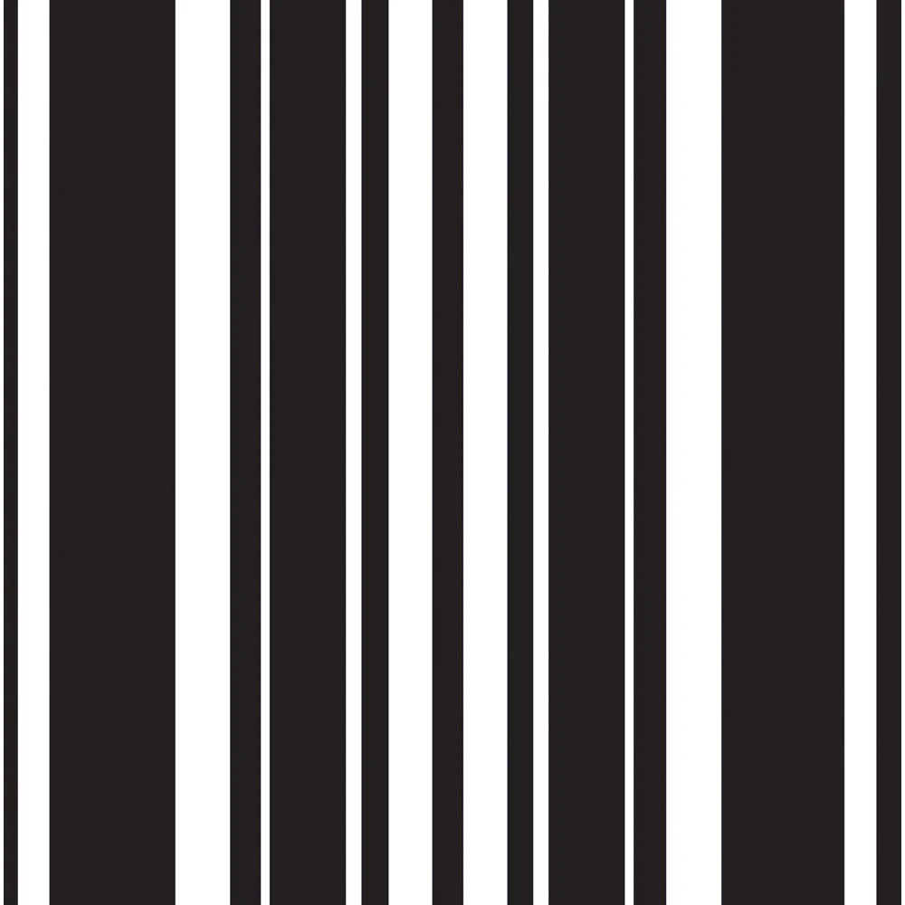 Black Velvet Stripe Luncheon Napkins (16ct)