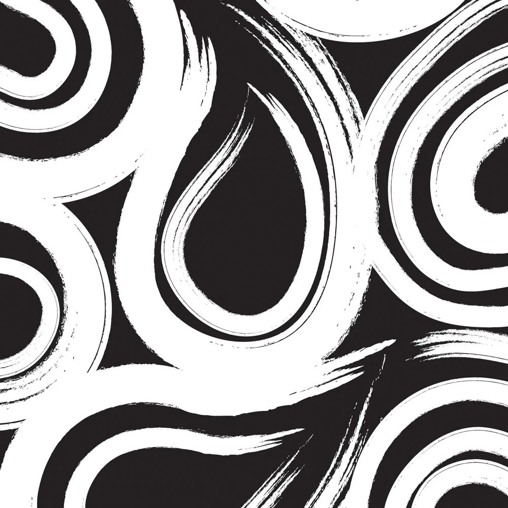 Black Velvet Swirl Beverage Napkins (16ct)