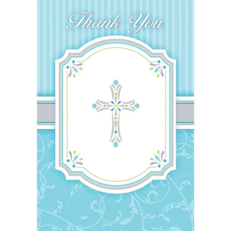Blue Blessings Thank You Notes