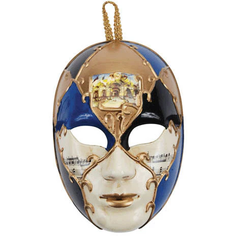 Blue/white Female Venetian Mask