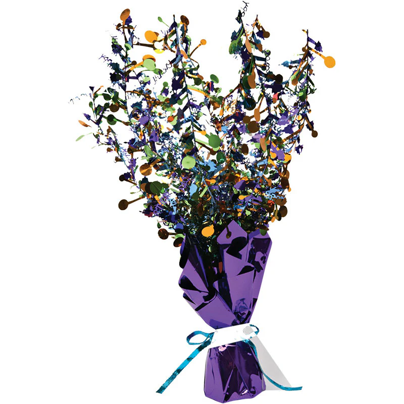 Bright and Bold Centerpiece, Foil Spray, Happy Birthday