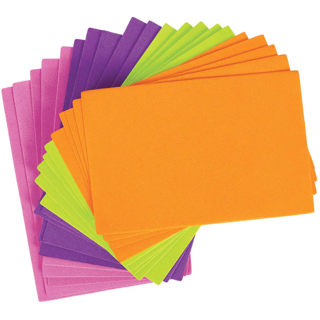 Bright Color 4x6" Foam Squares (20ct)