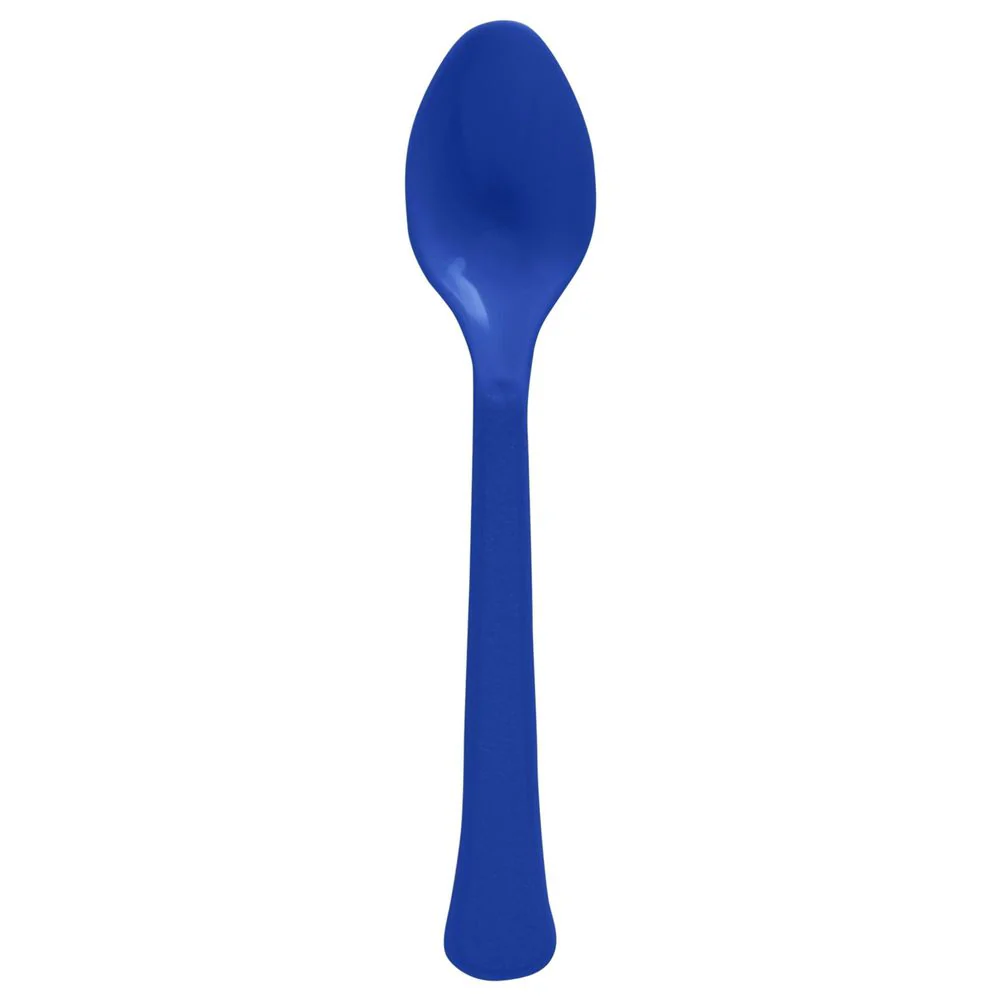 Bright Royal Blue Heavy Weight Plastic Spoons (48ct)