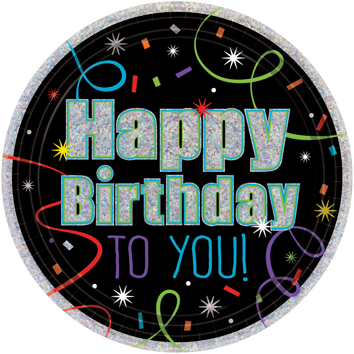 Brilliant Birthday Paper Dinner Plates (8 ct)