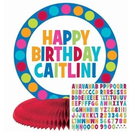 Cabana Dot Personalize It! Centerpiece