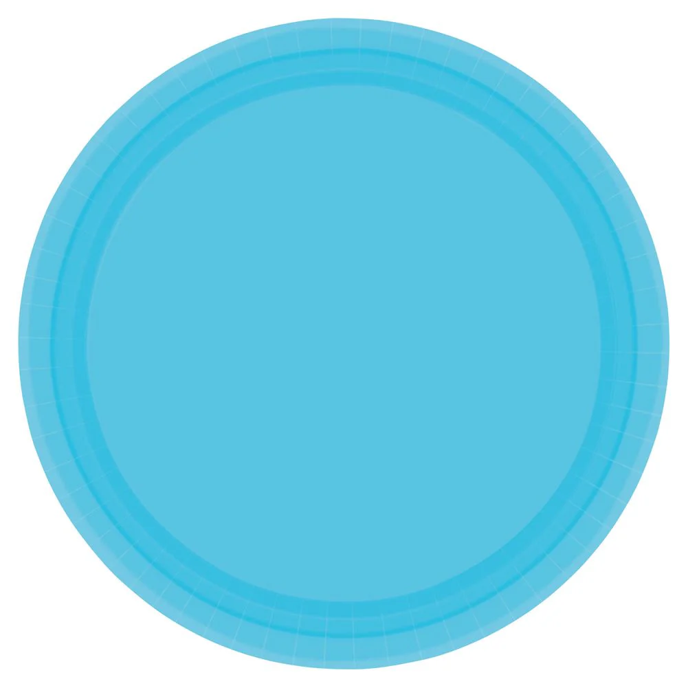 Caribbean Blue Paper Banquet Plates (20ct)
