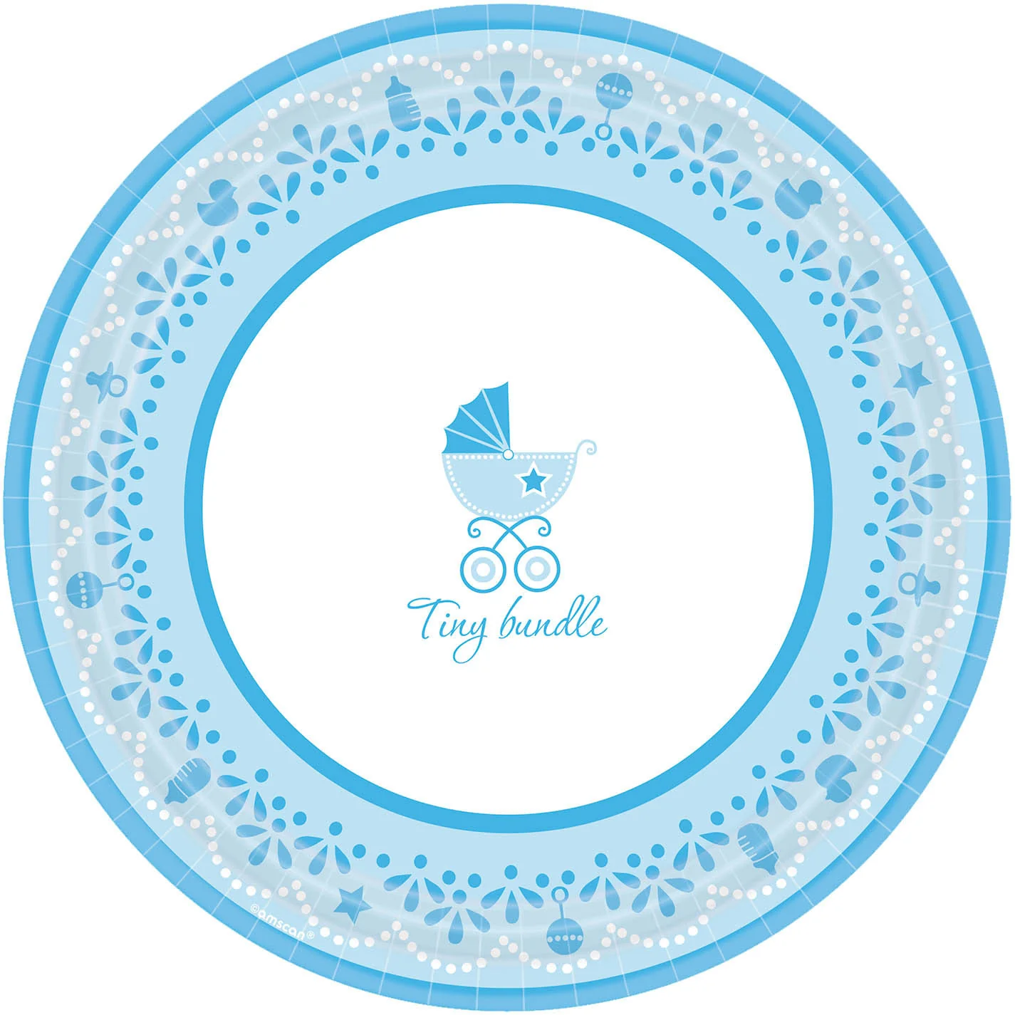 Celebrate Baby Boy Banquet Plates (18ct)