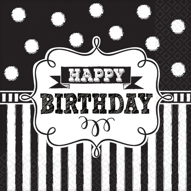 Chalkboard Birthday Beverage Napkins (16 ct)