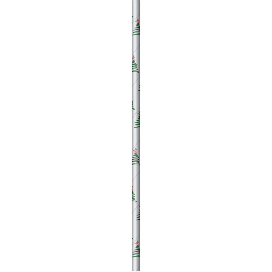 Christmas Trees Paper Straws (24ct)