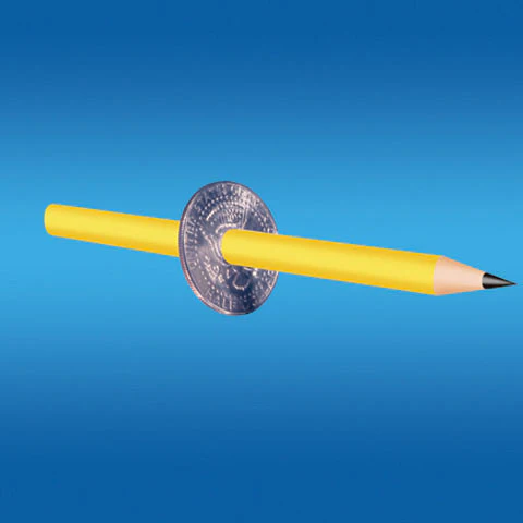 Cigarette/Pencil Thru Half Dollar