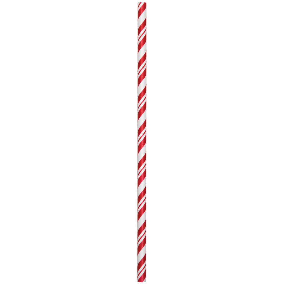Classic Red Striped Paper Straws (24ct)