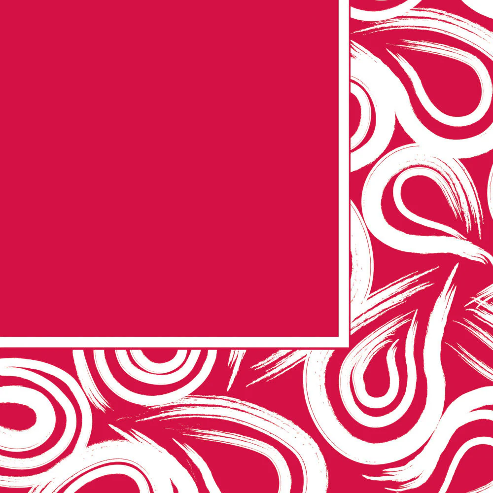 Classic Red Swirl Luncheon Napkins (16ct)