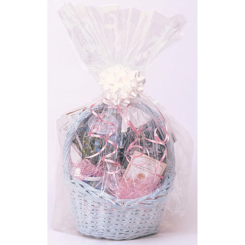 Clear Cello Basket Bag