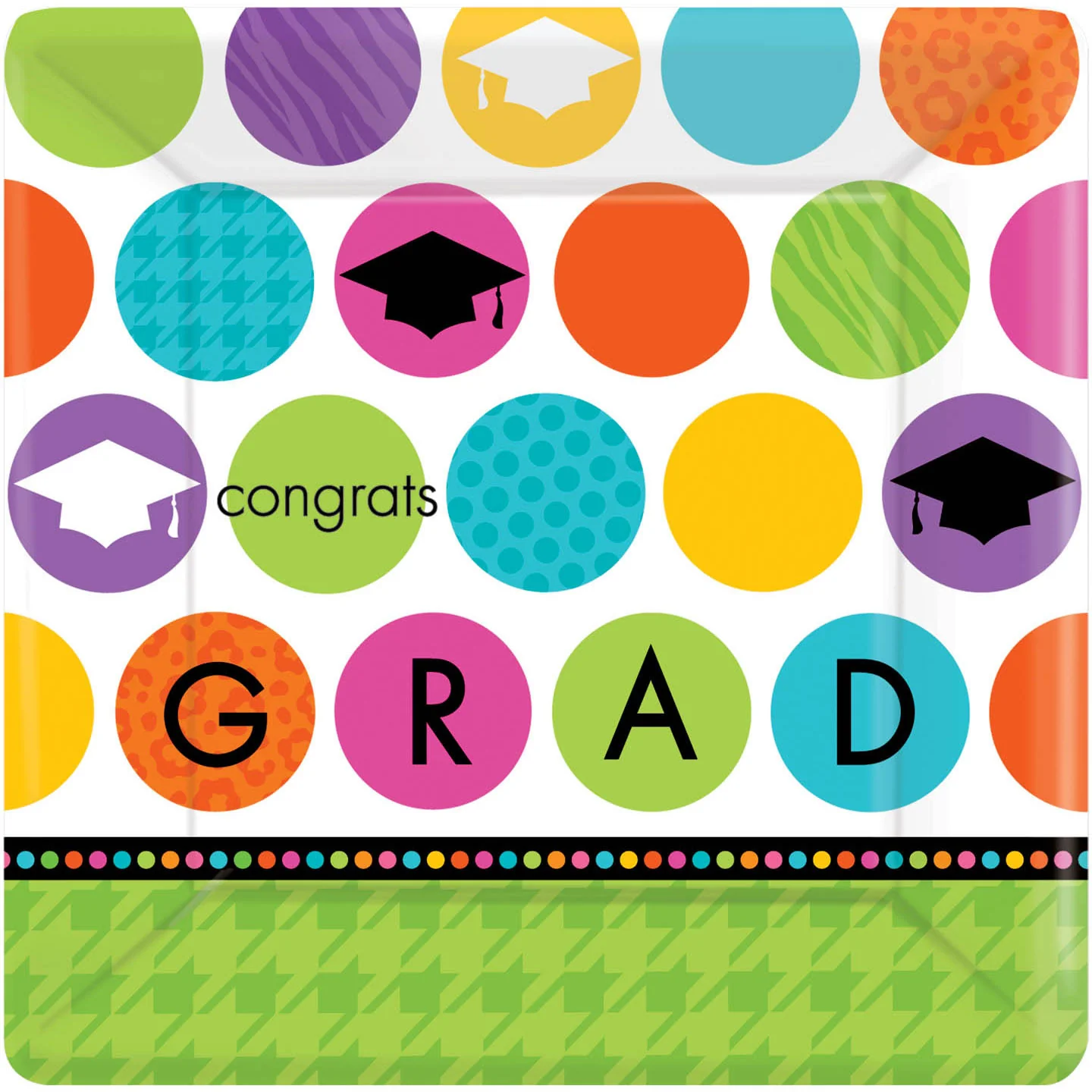 Colorful Commencement Banquet Plates (18ct)
