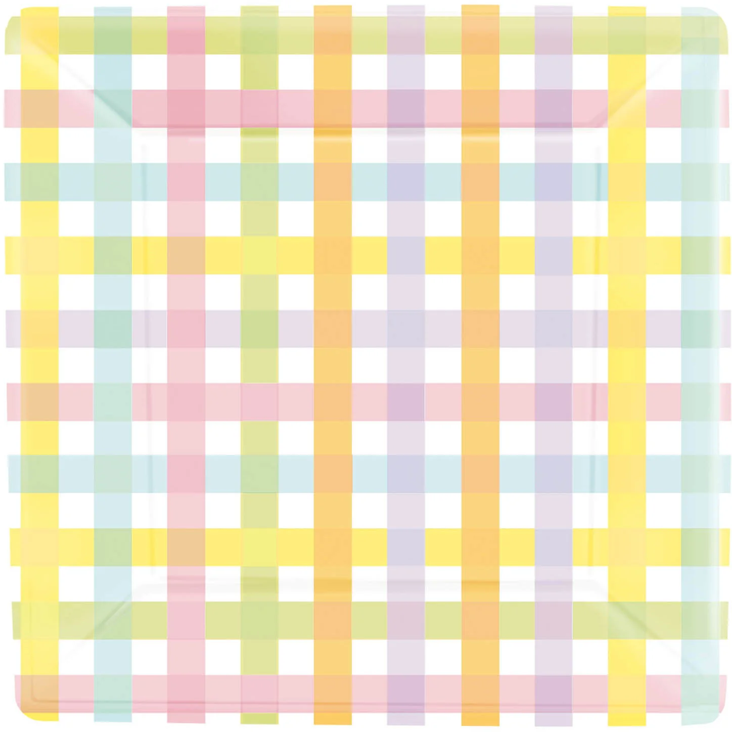 Colorful Gingham Banquet Plates (8ct)