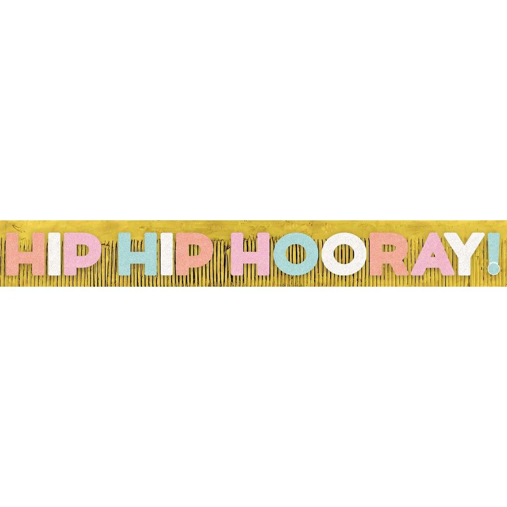 Confetti Fun Hip Hip Horray Letter Banner