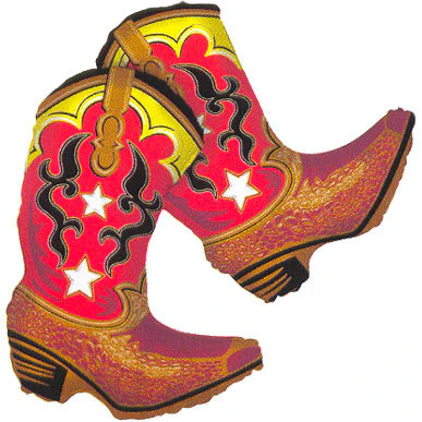 Cowboy Dancing Boots Helium Shape