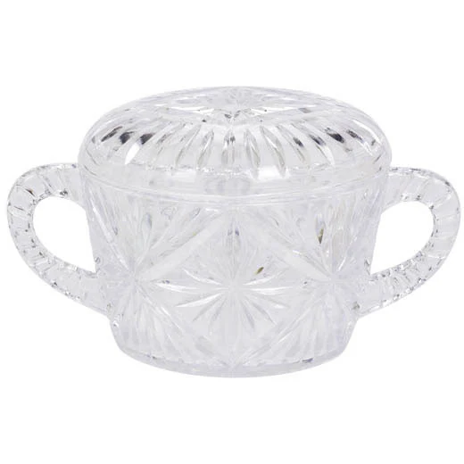 Crystal Cut Sugar Holder with Lid