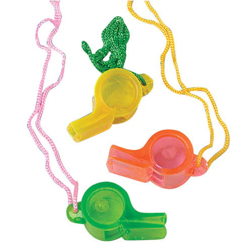 Crystal Whistle Necklaces
