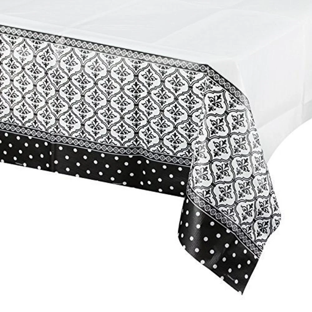 Damask and Dots Paper Table Cover