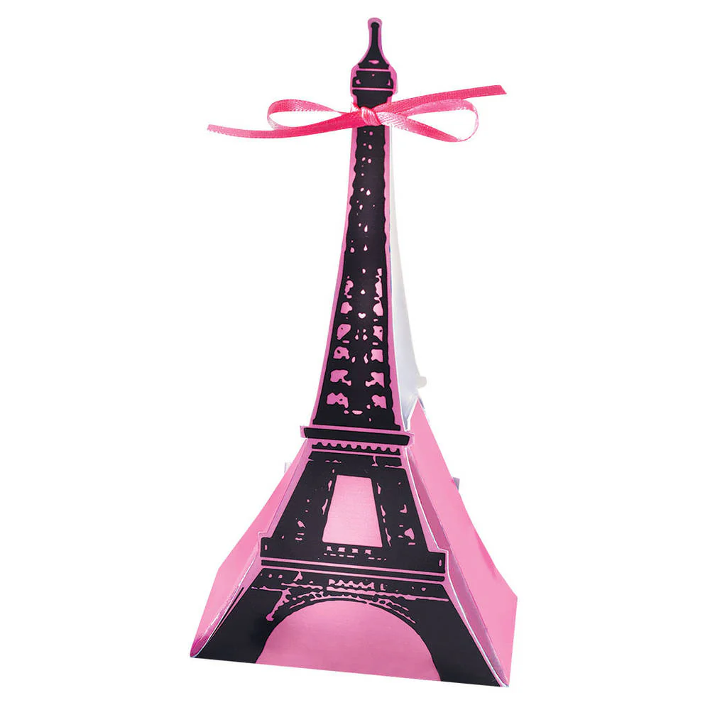 Day In Paris Eiffel Tower Favor Boxes (12 ct)