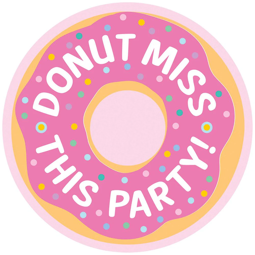 Donut Miss This Party Postcard Invitations (8 ct)