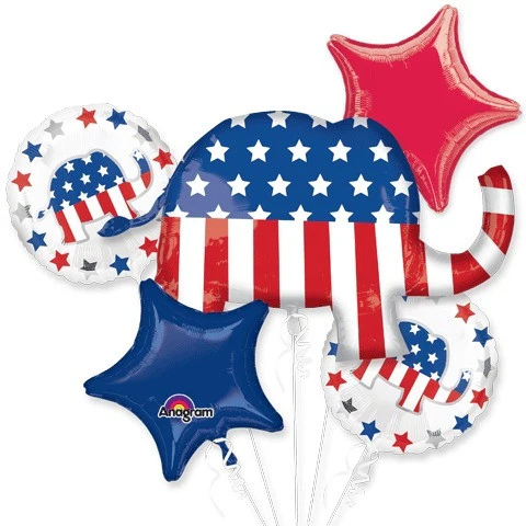 Election Elephant Bouquet of Balloons (5pc)