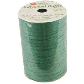 Emerald Green Raffia 60' Spool