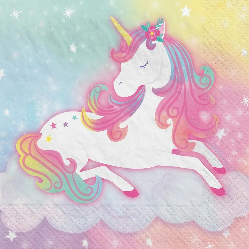 Enchanted Unicorn Beverage Napkins, 16ct