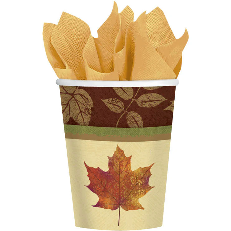 Fall Elegance 9oz Paper Cups (8ct)
