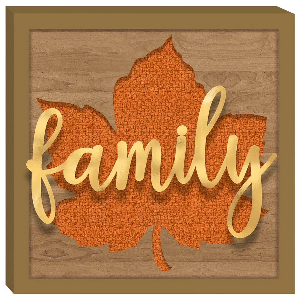Family Die-Cut Leaf Hanging Sign (1 ct)