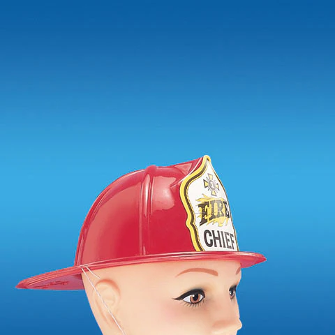 Fireman Hat-Plastic-Red