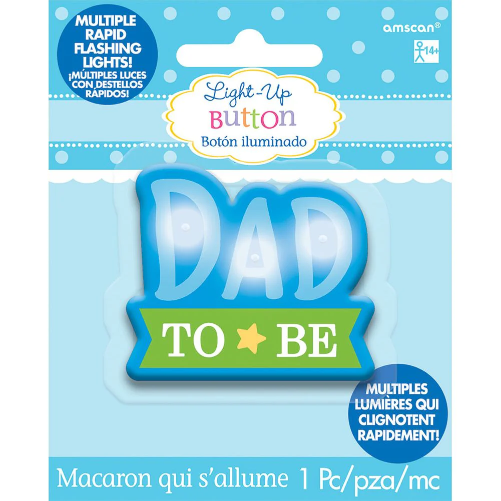 Flashing New Dad to Be Button