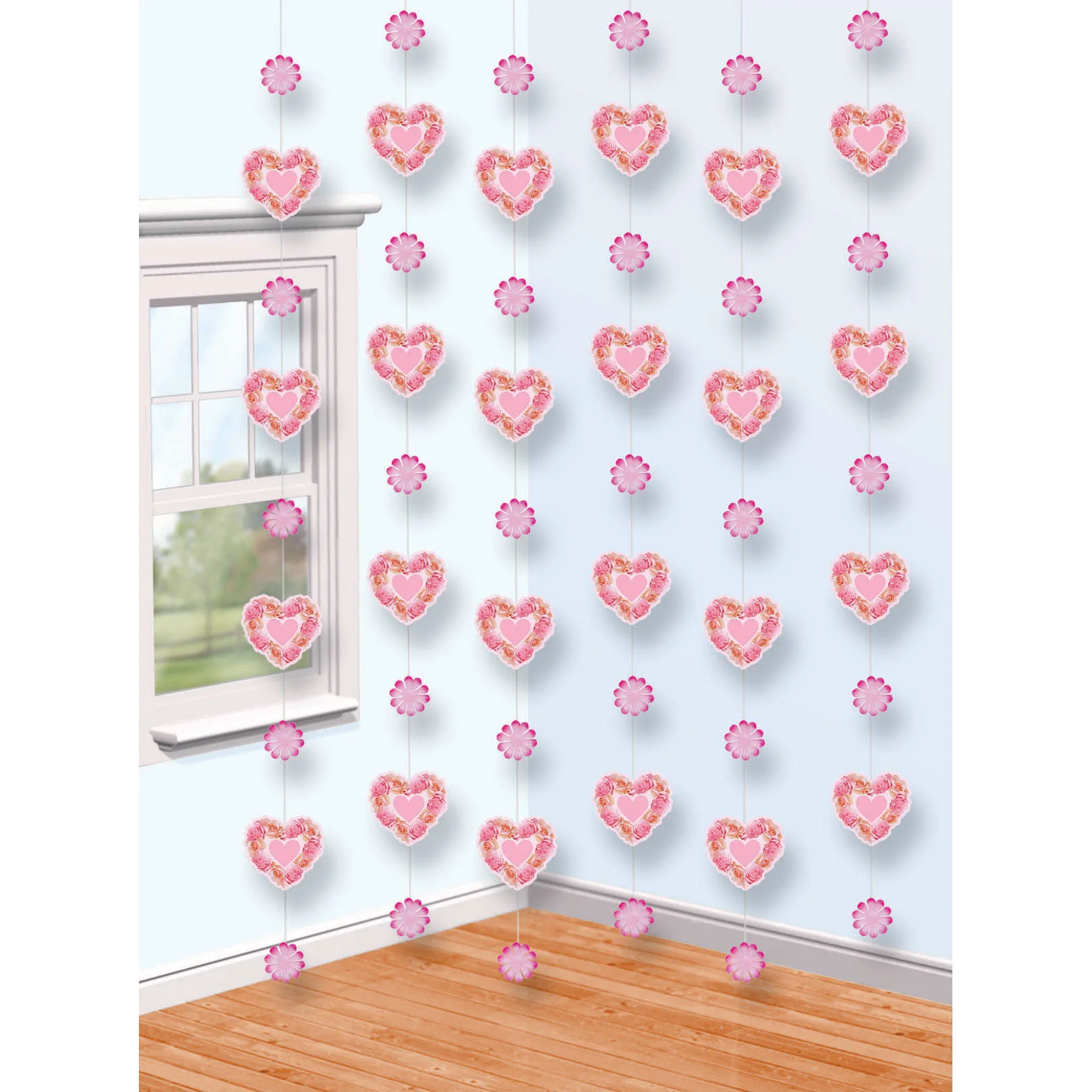 Flower and Heart Hanging Stringer