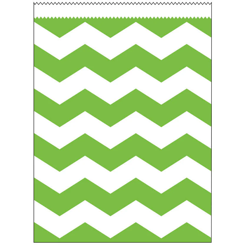 Fresh Lime Chevron Large Paper Treat Bags