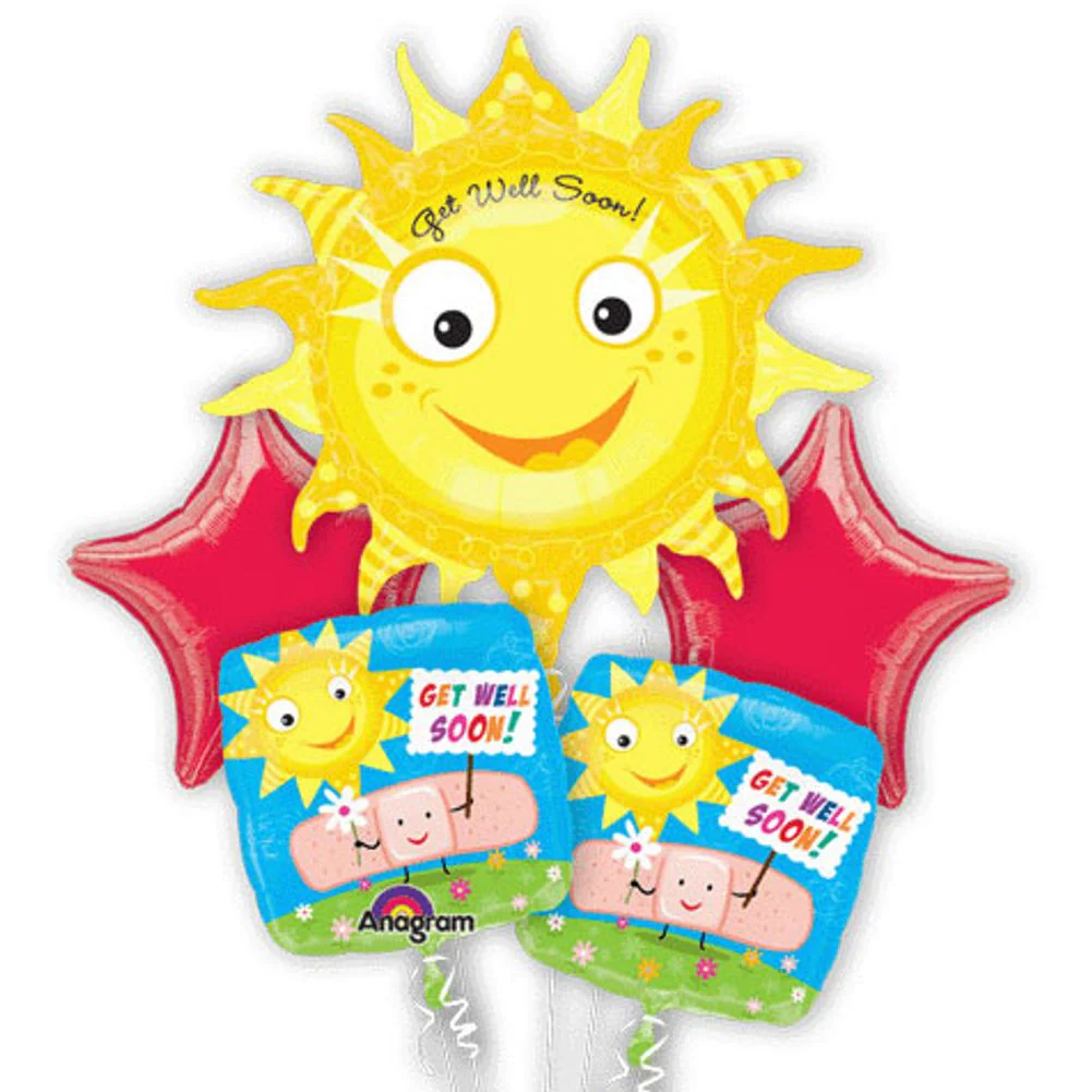 Get Well Bouquet of Balloons (5pc)