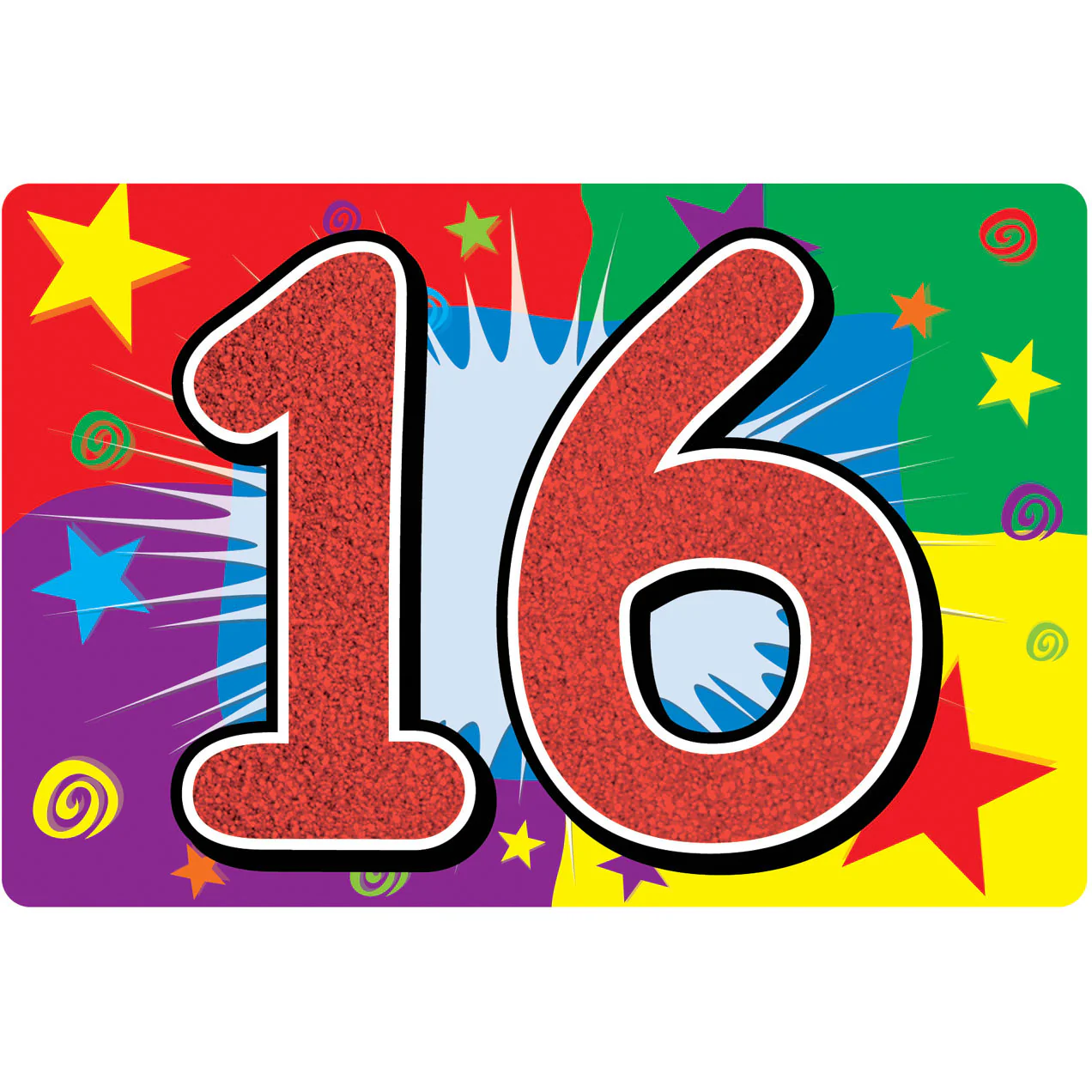 Glittered 16 Sign