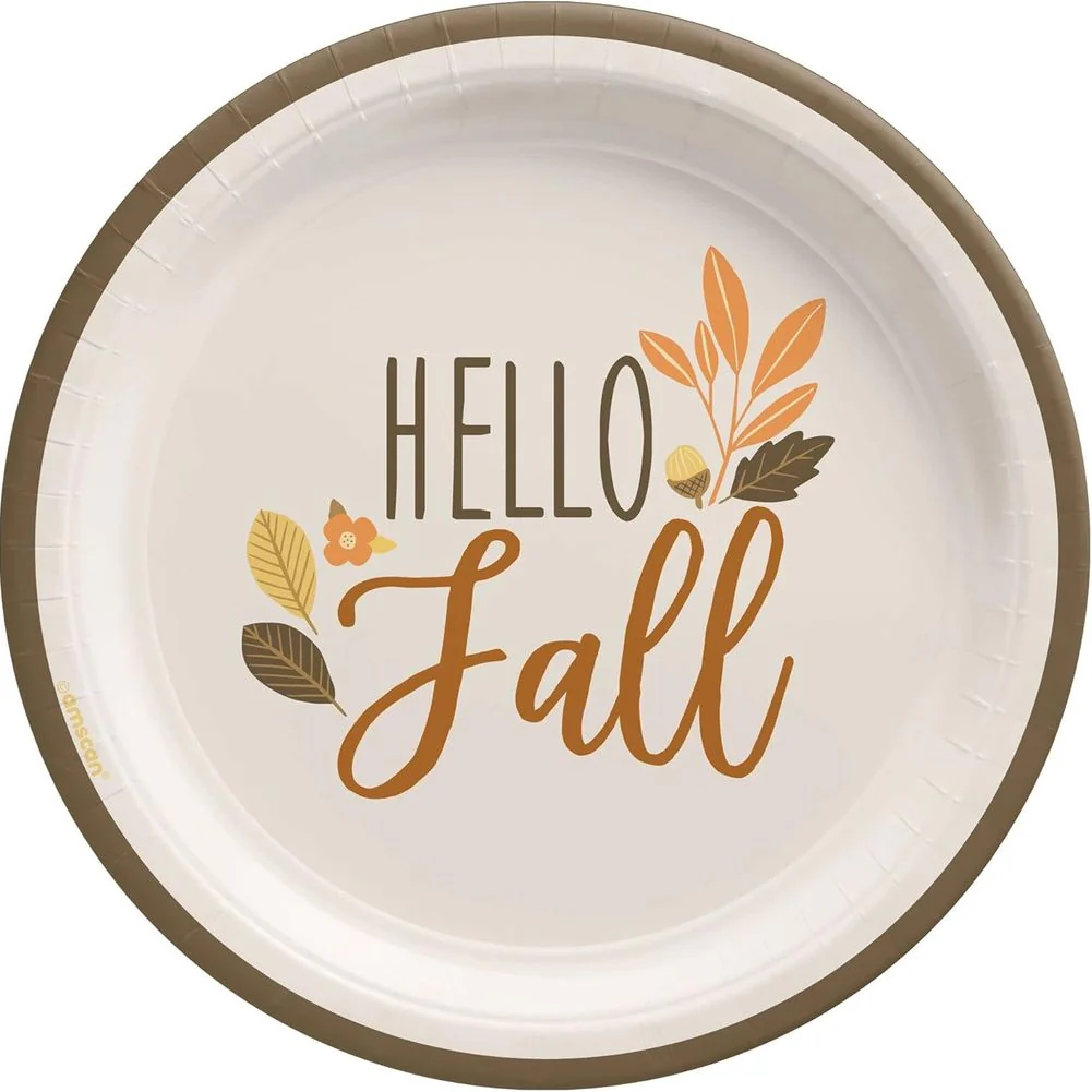 Golden Autumn Plates, 7" (8ct)