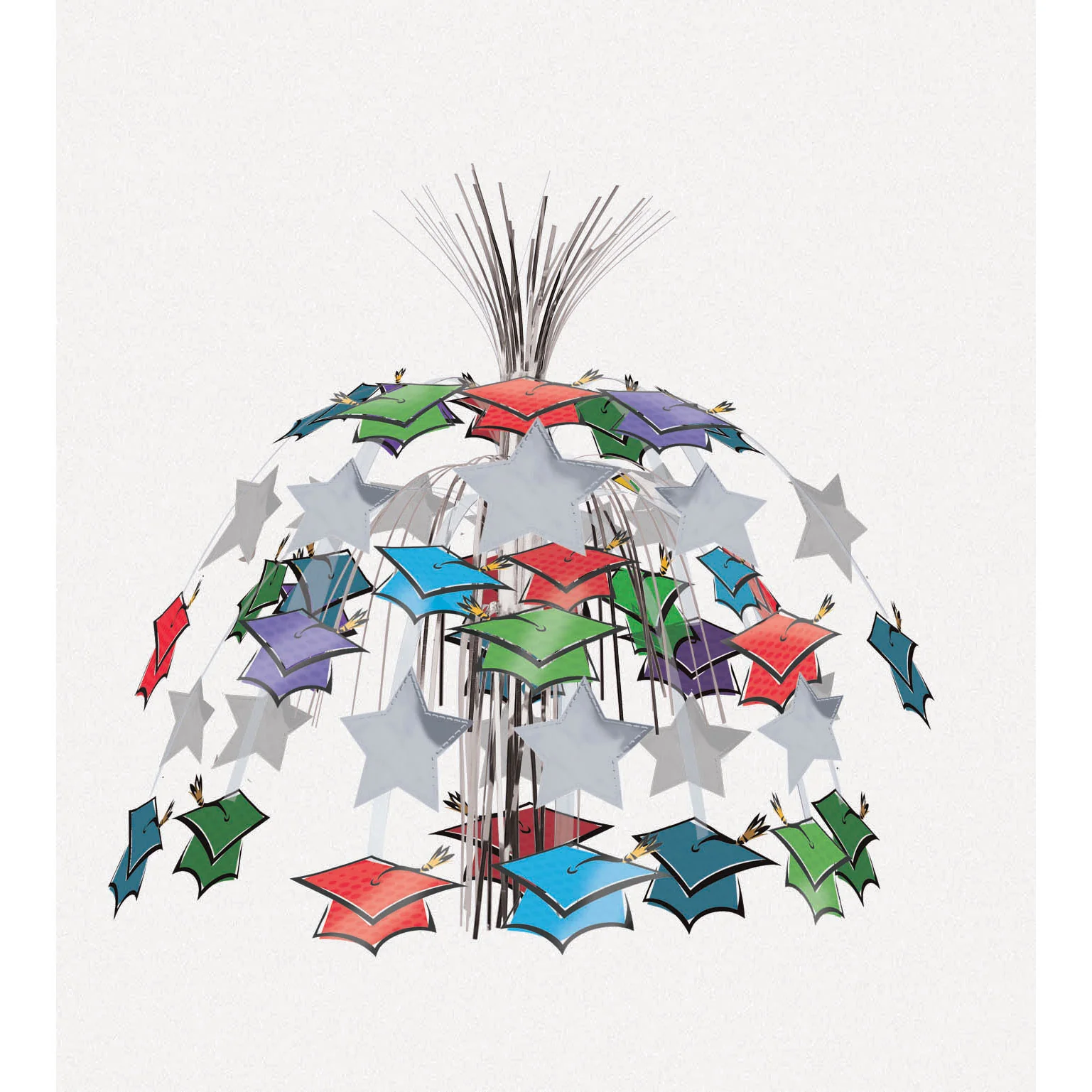 Good Luck Grad Multi-Color Hanging Cascade